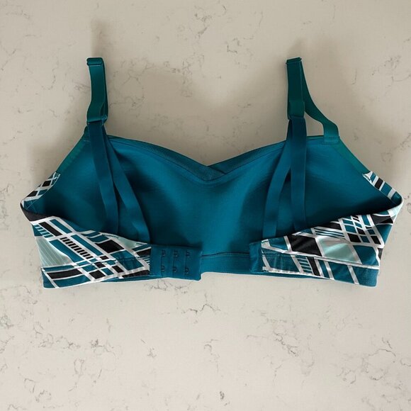 Brooks FINEFORM Sports Bra Style 350078 Teal Green Blue White Black Sz 36 C/D - Picture 8 of 12